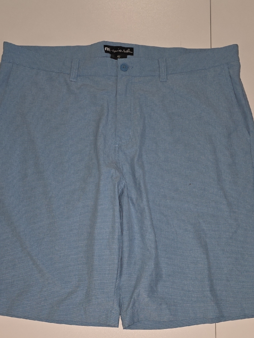 Travis Mathew Light Blue Flat Front Shorts